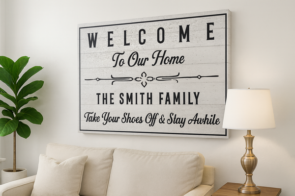 Personalized Welcome Canvas Print