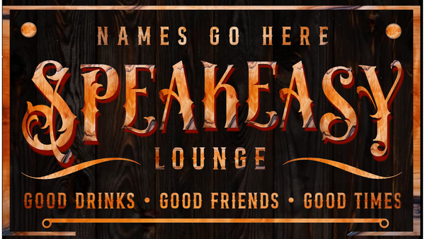 Personalized Speakeasy Bar Canvas Print