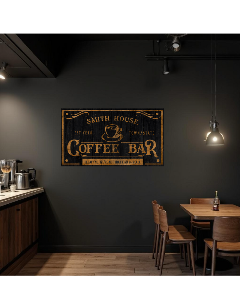 Personalized Coffee Bar Canvas Print