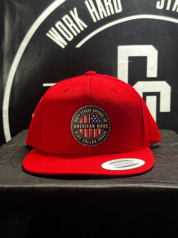 American Made Red SnapBack Hat