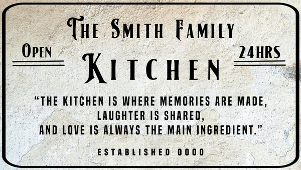 Personalized Kitchen Canvas Print