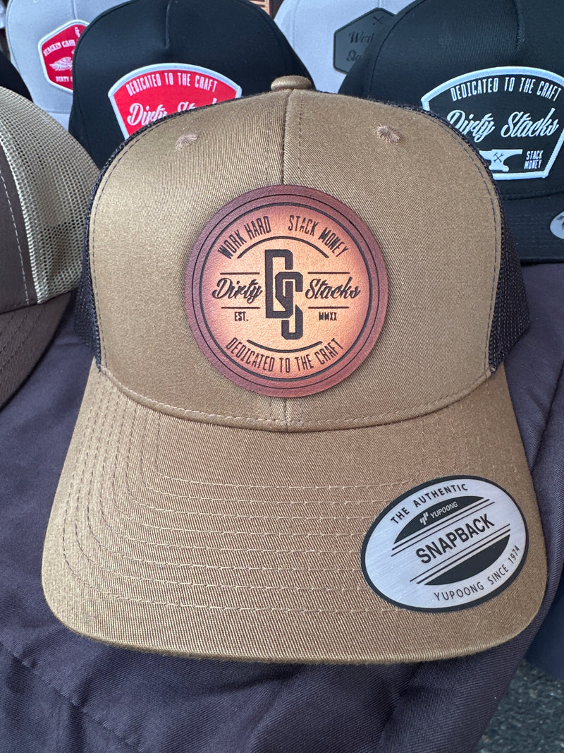 DS OG leather patch hat brown/black