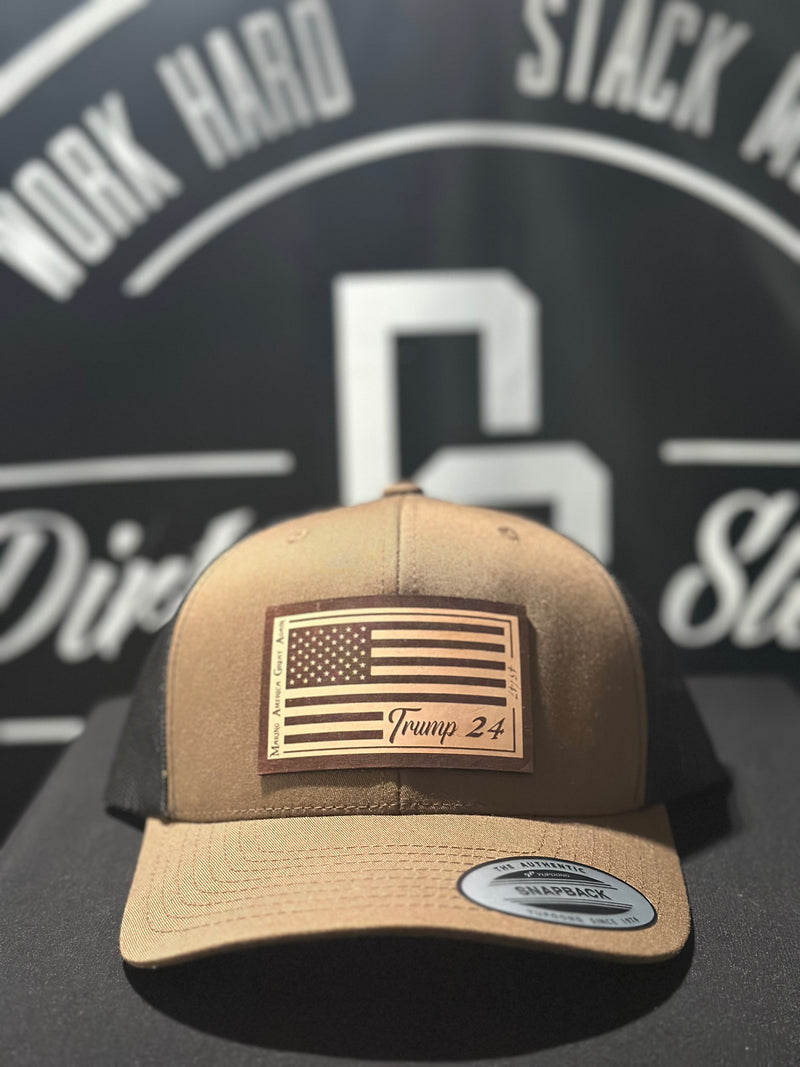 Trump 45/47 Brown/Black Trucker Hat
