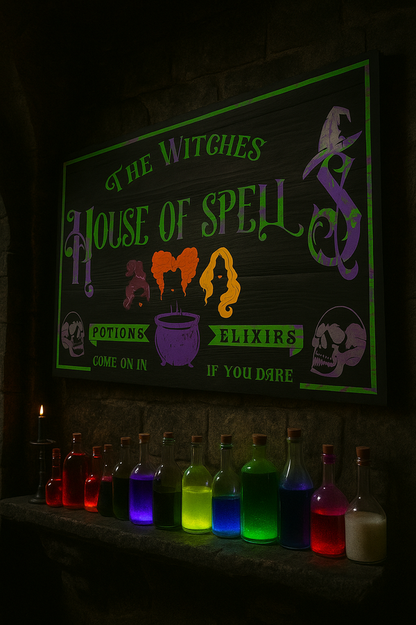 The Witches House of Spells Canvas Art.