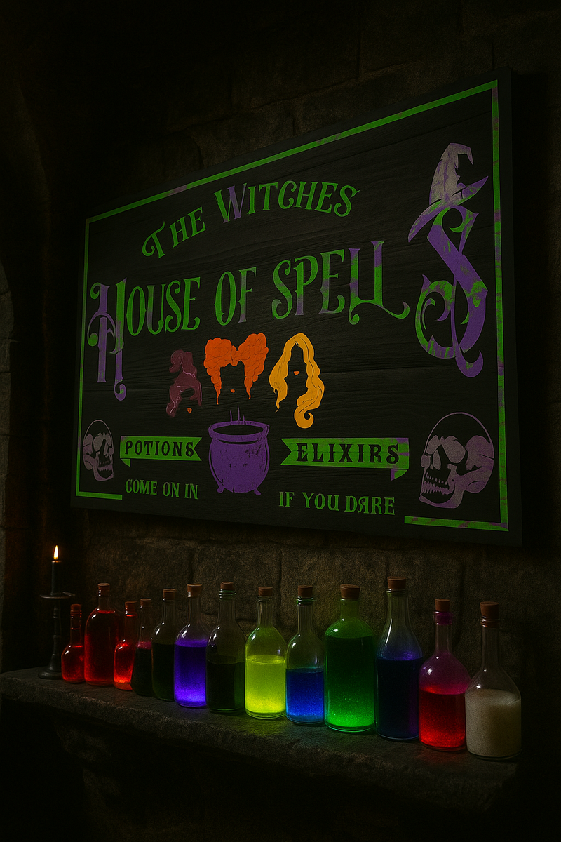 The Witches House of Spells Canvas Art.