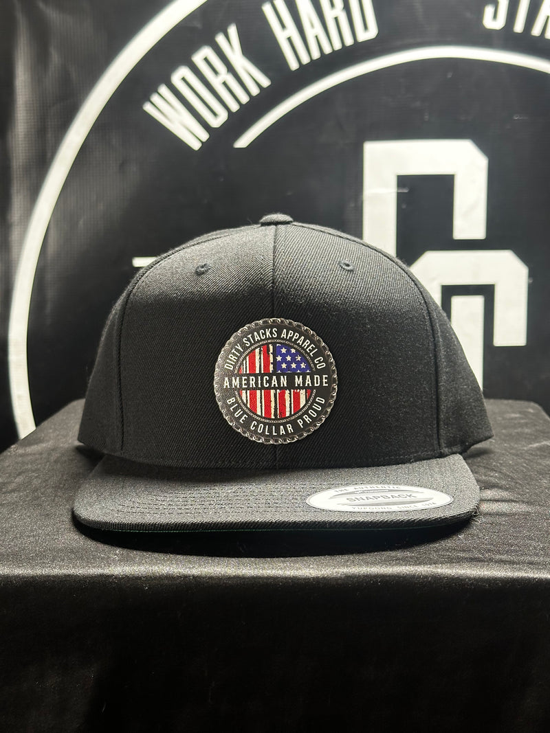 American Made Black Snapback
