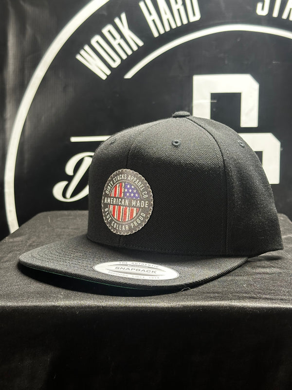 American Made Black Snapback