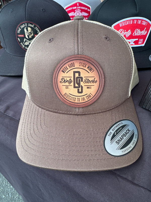 DS OG leather patch hat brown/tan
