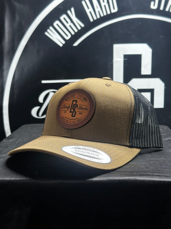 DS OG leather patch hat brown/black