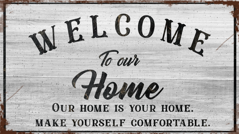 Welcome to our Home Canvas