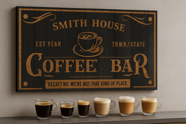 Personalized Coffee Bar Canvas Print