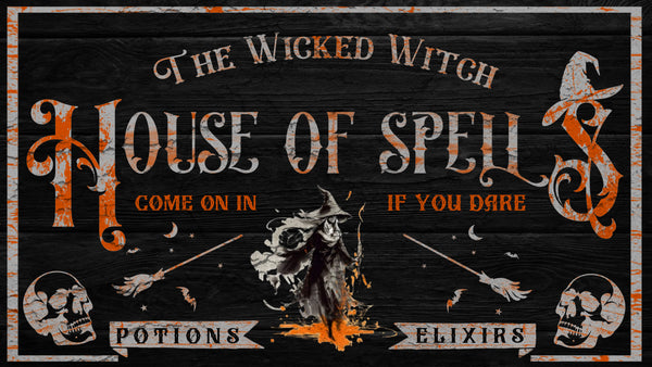 Wicked Witch House of Spells Canvas Print