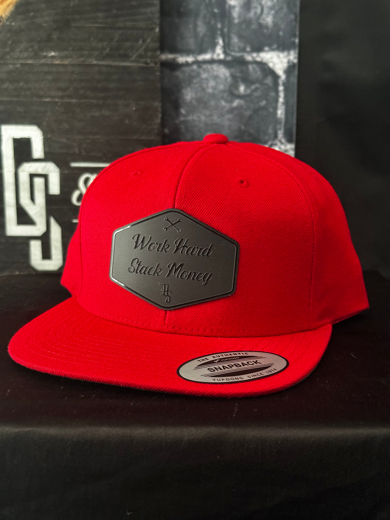 Work Hard/Stack Money Blacked Out SnapBack