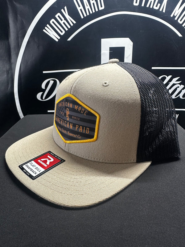 Black/Tan American Made American Made Trucker Hat