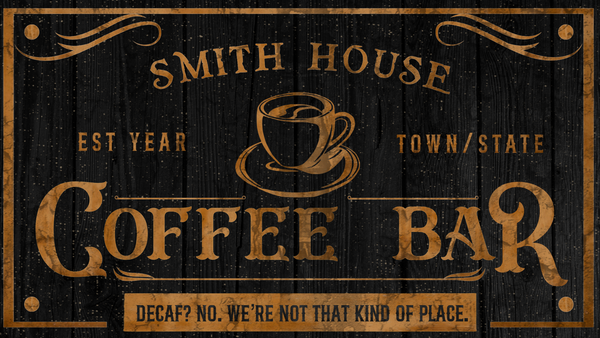 Personalized Coffee Bar Canvas Print
