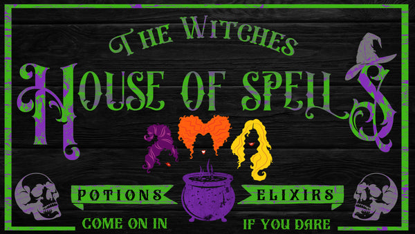 The Witches House of Spells Canvas Art.