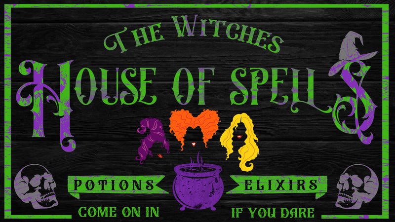 The Witches House of Spells Canvas Art.