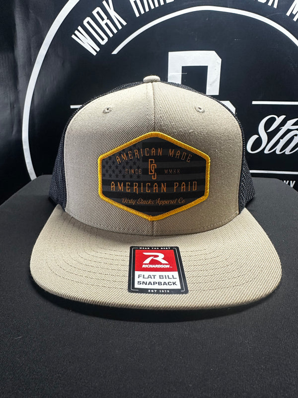 Black/Tan American Made American Made Trucker Hat