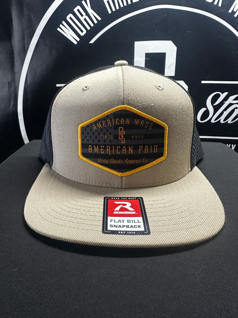 Black/Tan American Made American Made Trucker Hat
