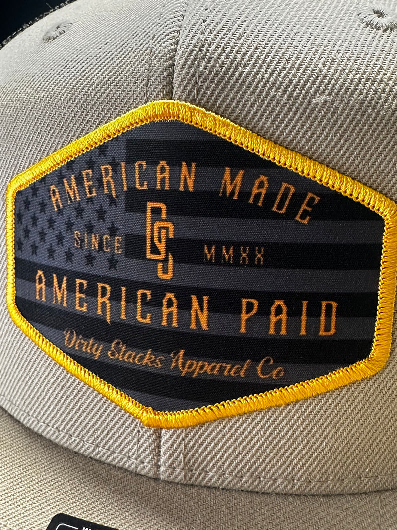 Black/Tan American Made American Made Trucker Hat