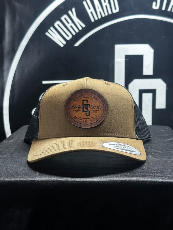 DS OG leather patch hat brown/black