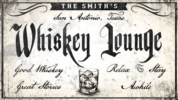 Personalized Whiskey Lounge Canvas