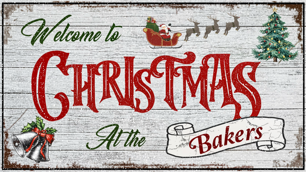 Personalized Christmas Welcome Canvas