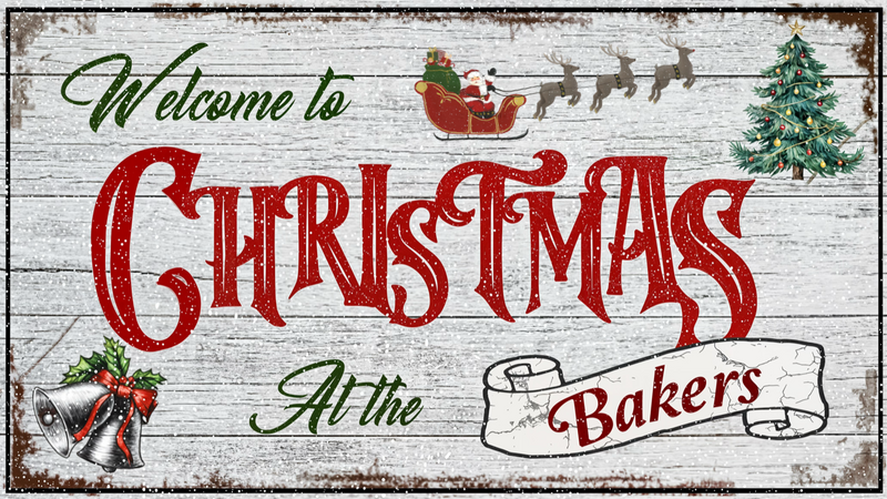 Personalized Christmas Welcome Canvas