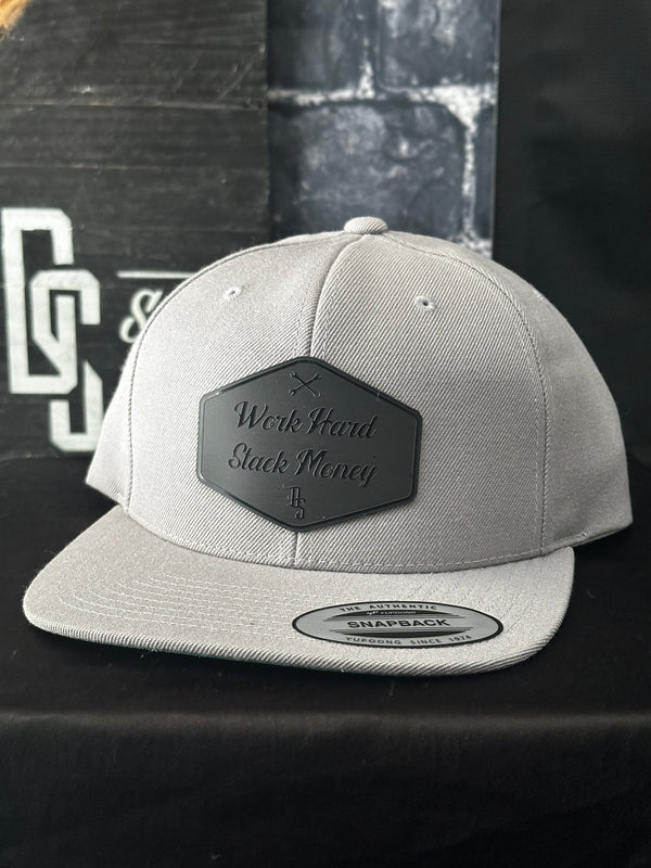 Work Hard/Stack Money Blacked Out SnapBack