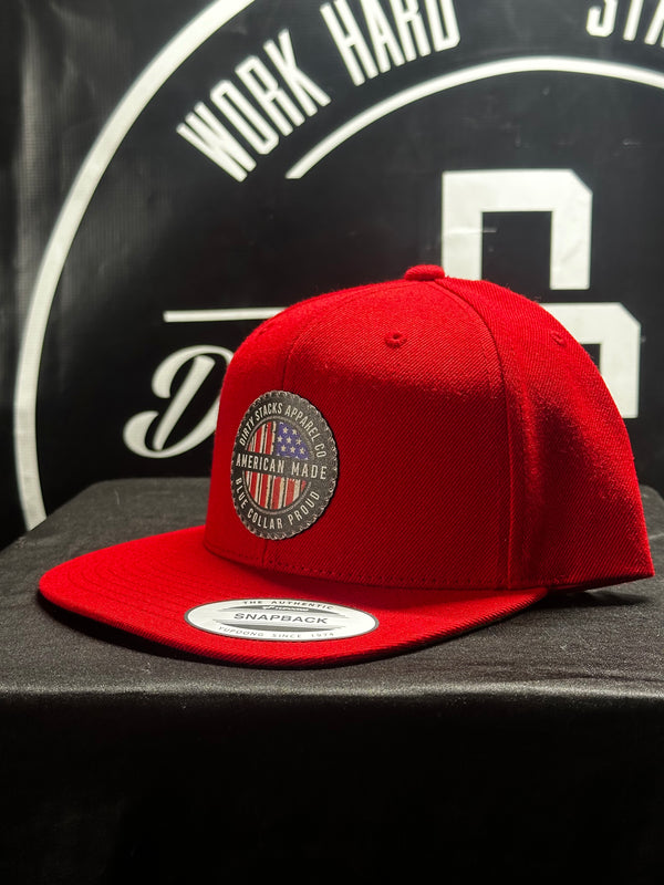 American Made Red SnapBack Hat