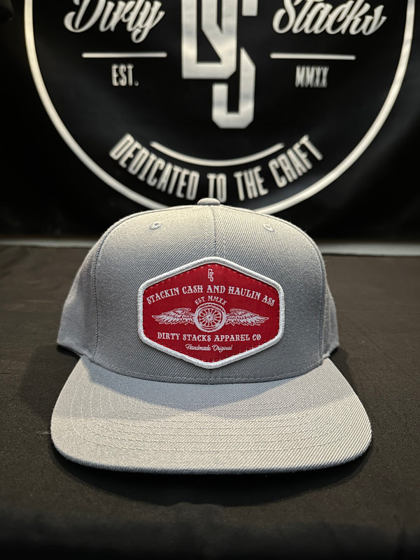 DS Stackin Cash Haulin Ass Flyin Fast Grey Original SnapBack