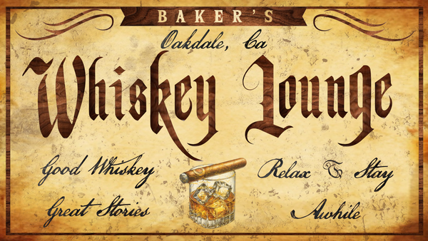 Personalized Whiskey Lounge Canvas