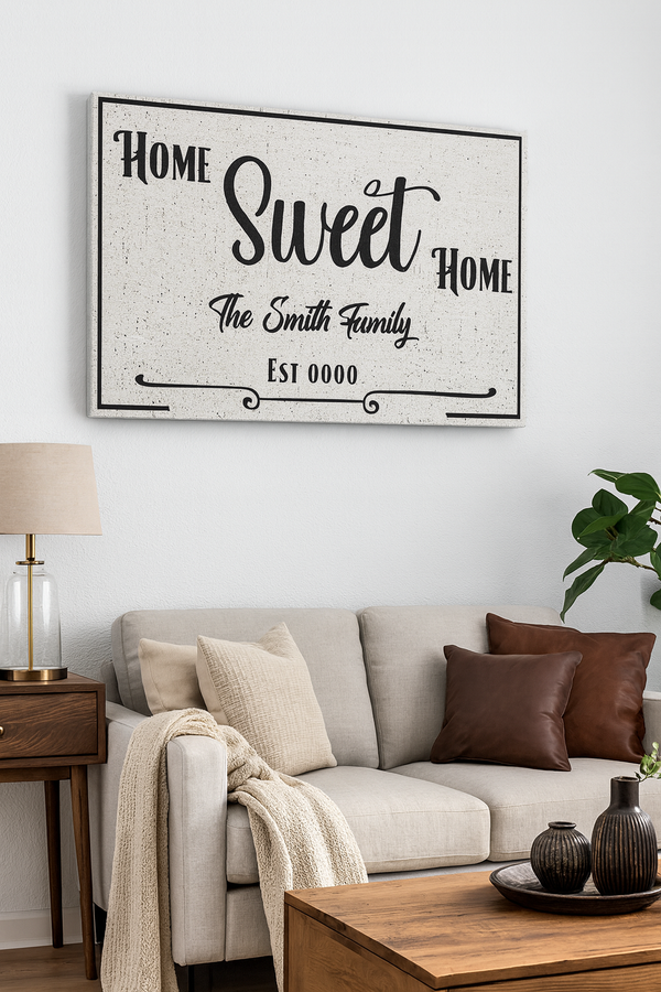 Home Sweet Home Personalized Canvas