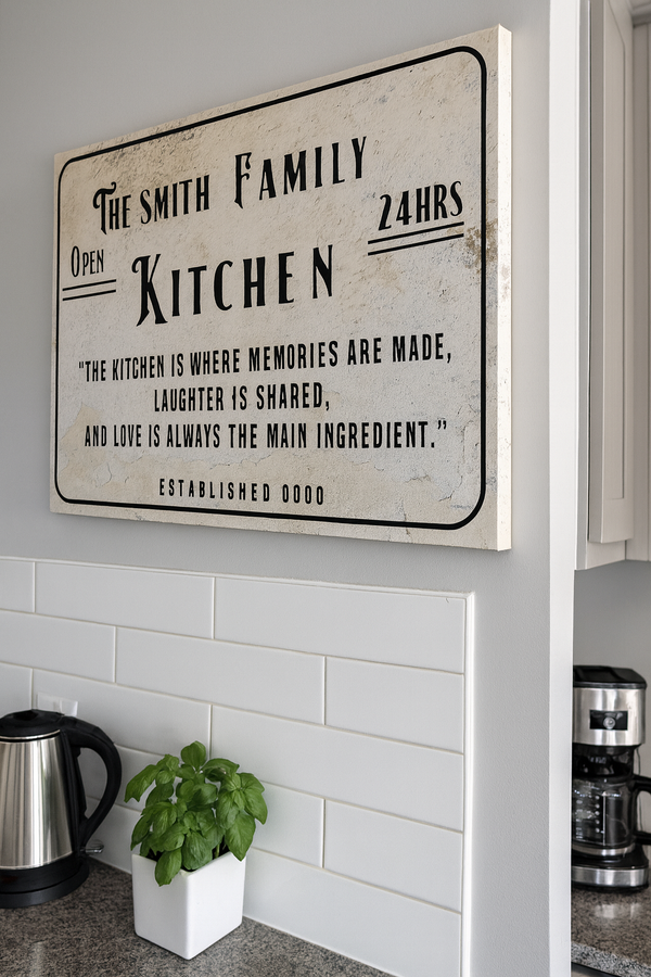 Personalized Kitchen Canvas Print