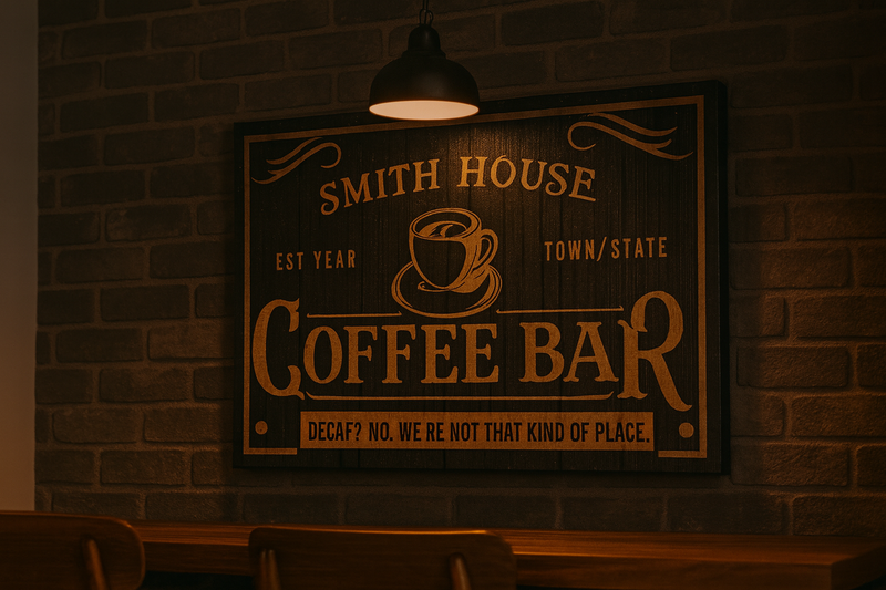 Personalized Coffee Bar Canvas Print
