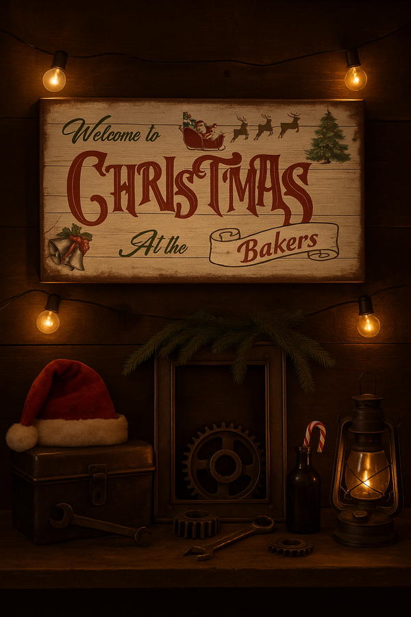 Personalized Christmas Welcome Canvas