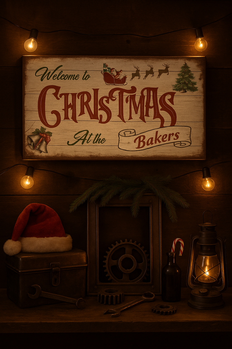 Personalized Christmas Welcome Canvas