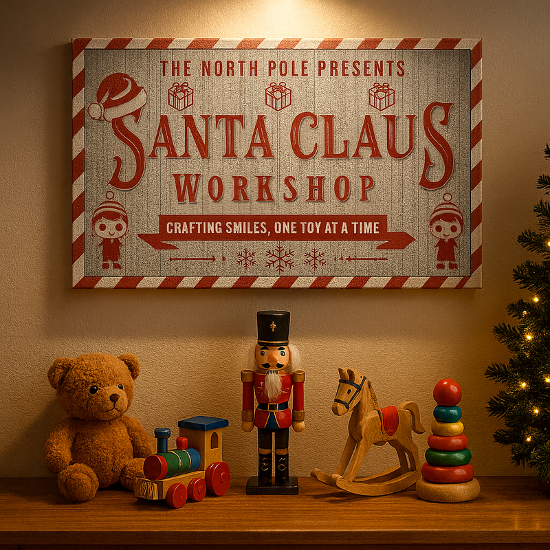 Santa Claus Workshop Canvas Print