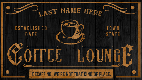 Coffee Lounge Personalized Canvas
