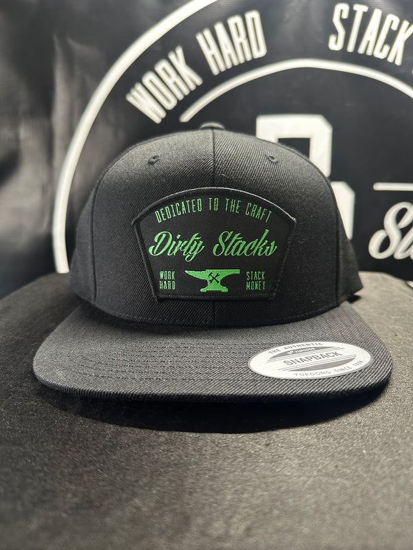 DS “Anvil” Black/Green SnapBack