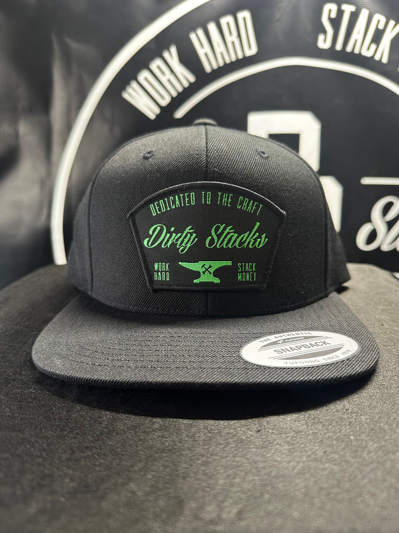 DS “Anvil” Black/Green SnapBack