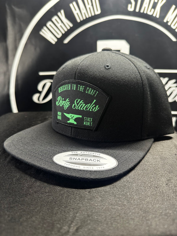 DS “Anvil” Black/Green SnapBack