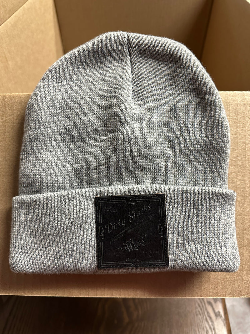 Square leather beanie