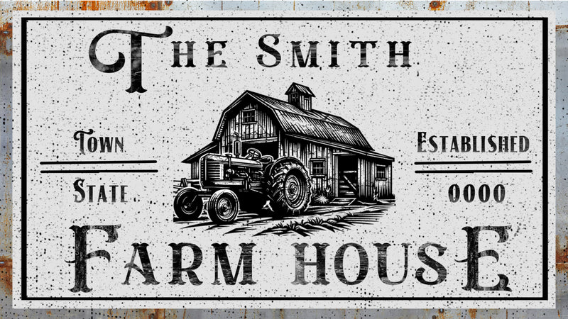 Personalized Farm House Canvas Print