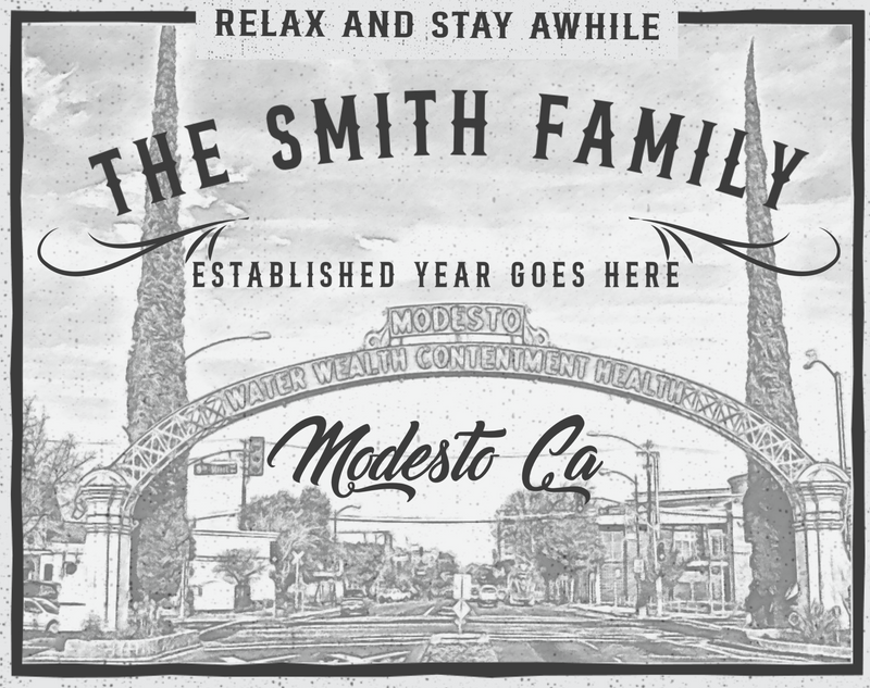 Personalized hometown canvas