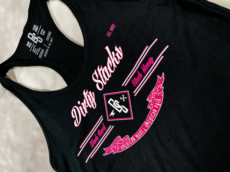 Dirty Stacks “Pink Diamond” Racer Back Tank