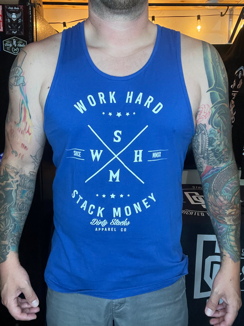 Work Hard Stack Money Tank