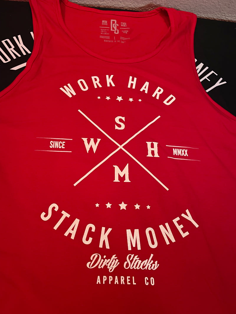 Work Hard Stack Money Tank
