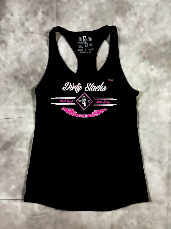 Dirty Stacks “Pink Diamond” Racer Back Tank